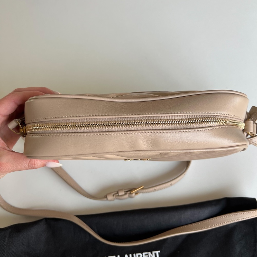 Saint Laurent Lou Medium YSL Quilted Camera Crossbody Bag with Pocket - Picture 5 of 10